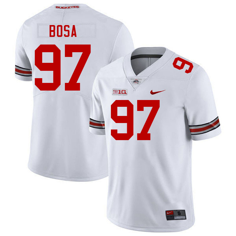 #97 Nick Bosa Ohio State Buckeyes Jerseys Football Stitched-White